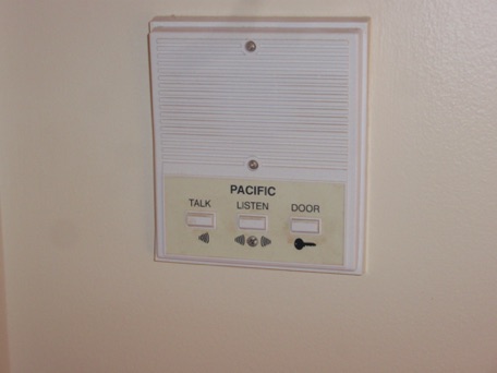 We have an intercom system.  Another great feature here at Heritage House...